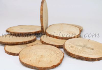 комплект дървени кръгчета за декорация
