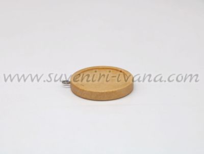 дървена кръгла основа за обеци и колиета
