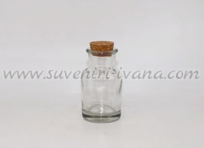 Стъклено шишенце с коркова тапа 8,0 х 4,0 см.