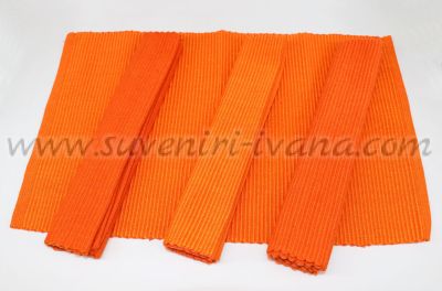 сет оранжеви подложки за хранене 100% памук модел четири