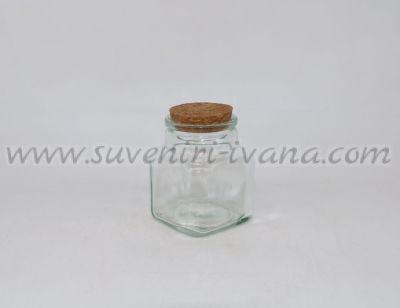 Стъклено шишенце с коркова тапа 6,5 х 5,0 см.