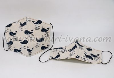 Трипластова предпазна маска за лице на китове
