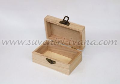 малка дървена кутийка за декупаж правоъгълна