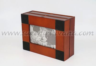 двойна дървена кутия за снимки