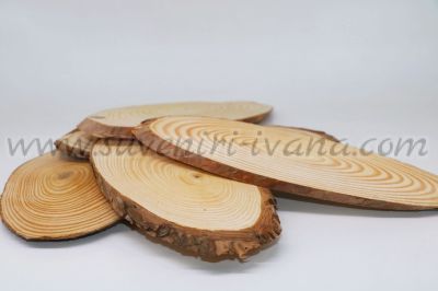 комплект дървени шайби елипса за декорация