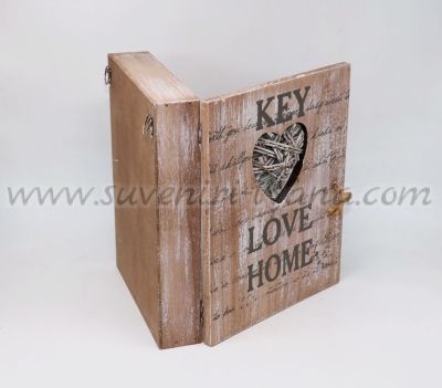 кутия за съхранение на ключове ратаново сърце
