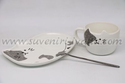 комплект за чай или кафе серия котки модел четири