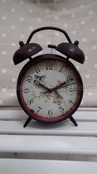 Часовник с действащ будилник и лампичка 11,0 х 16,0 см.