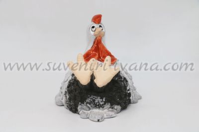 керамична кокошка за декорация