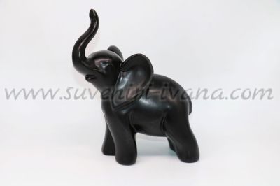 черно керамично слонче за декорация