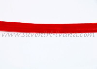 Червена лента кадифе, ширина 1,2 см.