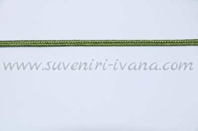 Зелен текстилен ширит за декорация, ширина 0,3 см.