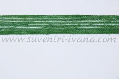 Зелен конопен ширит за декорация, ширина 2,3 см.