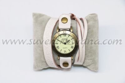винтидж часовник тип гривна с каишка от естествена кожа
