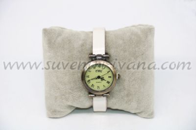 Дамски винтидж часовник за ръка с каишка от естествена кожа