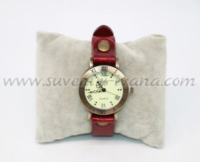 дамски ръчен часовник с кожена каишка