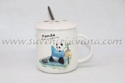 чаша с мече панда по бански