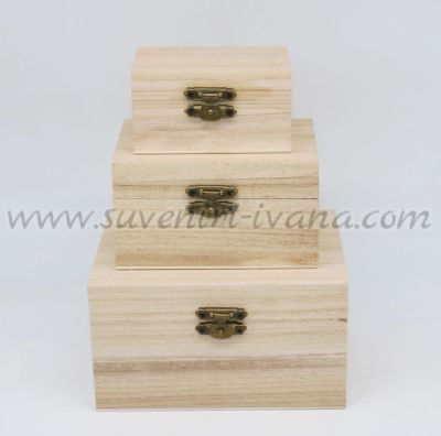 дървени кутии 3 броя за декупаж