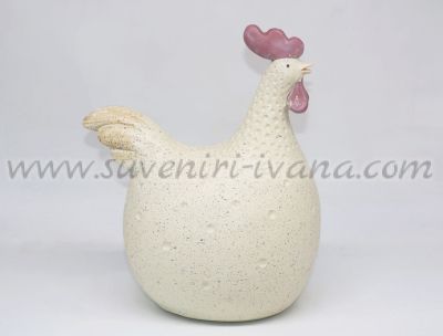 великденска фигурка за декорация кокошка от полирезин