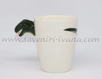 оригинална чаша с 3D дръжка динозавър