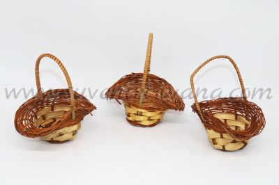 великденска декоративна кошничка за яйца от ратан