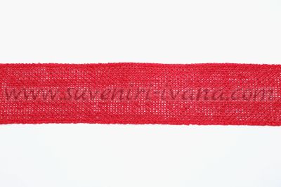 Лента червено зебло за декорация, ширина 5,0 см