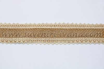 Ширит за декорация зебло с дантела, ширина 3,5 см