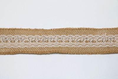Ширит за декорация зебло с дантела, ширина 5,0 см