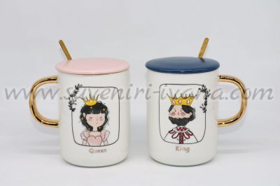 комплект порцеланови чаши крал и кралица