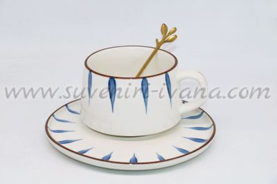 Комплект чаша с чинийка марокански стил, модел седем