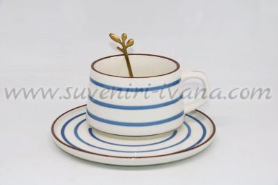 Комплект чаша с чинийка марокански стил, модел девет