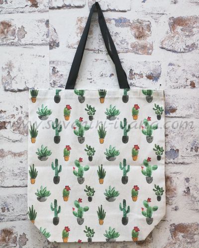 Текстилна чанта на кактуси