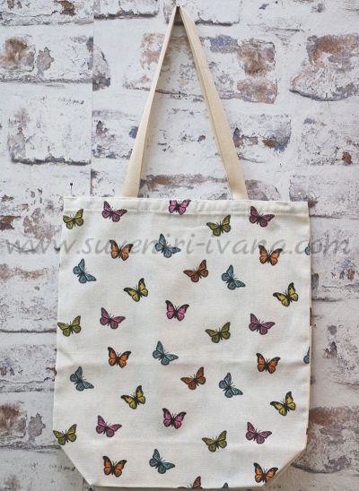 Текстилна чанта на пеперуди