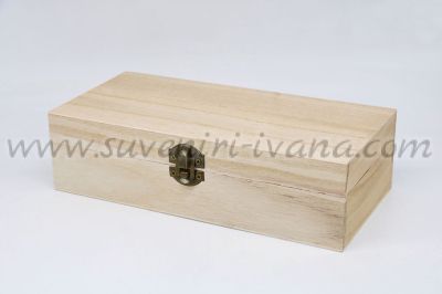 дървена кутия за декупаж с 18 разделения