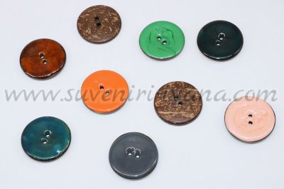 Дървени копчета с емайлирано покритие 4,0 см