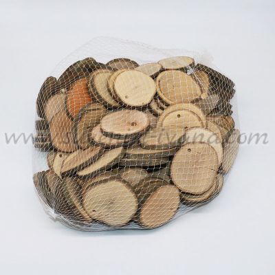 Кръгли дървени шайби - 1кг, размер 35-55 мм