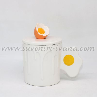 Забавна чаша за подарък с яйце, модел едно