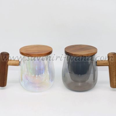 Стъклени чаши за чай с цедка и капаче