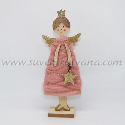 Декоративно ангелче-принцеса държащо звезда