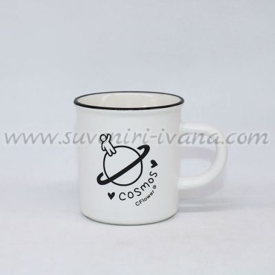 Чаша за кафе с картинка планета и надпис 'Cosmos'