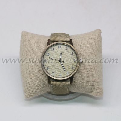 часовник за ръка със сив циферблат и каишка