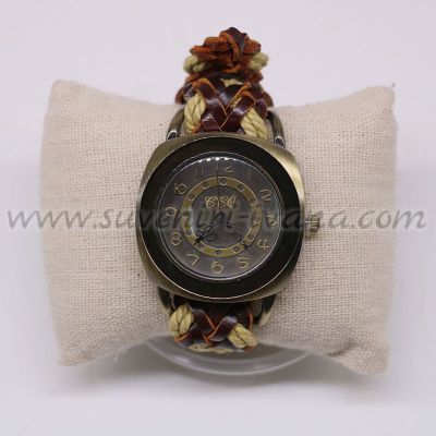 винтидж ръчен часовник с каишка от естествена кожа