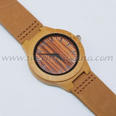 ръчен часовник от бамбуков материал