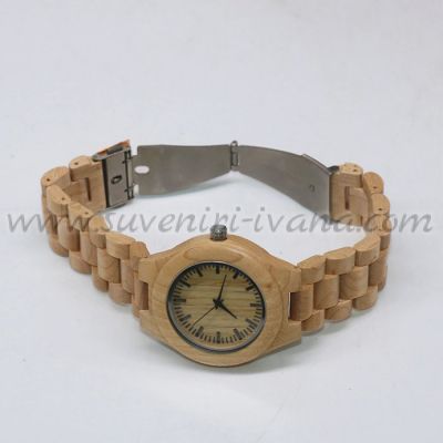 елегантен подарък бамбуков часовник за ръка унисекс
