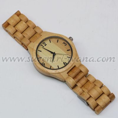 дървен ръчен часовник за подарък с дървена каишка