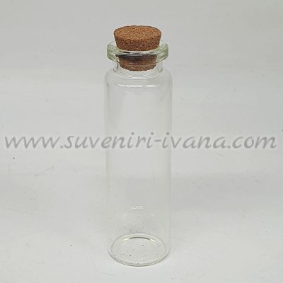 Стъклено шишенце с коркова тапа 7,5 х 2,0 см