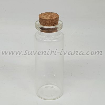Стъклено шишенце с коркова тапа 6,0 х 2,0 см