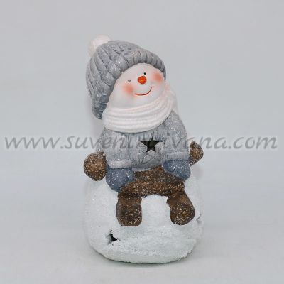 светеща коледна декорация снежен човек