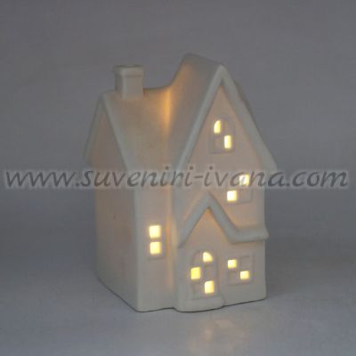 керамична светеща къщичка с LED светлина