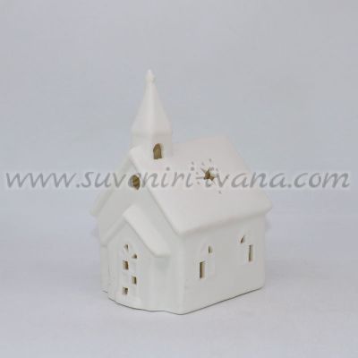 светеща коледна къщичка за декорация